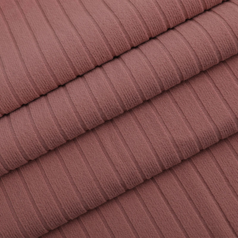 Malha canelada listrada com elastano 100D/96F + 40D