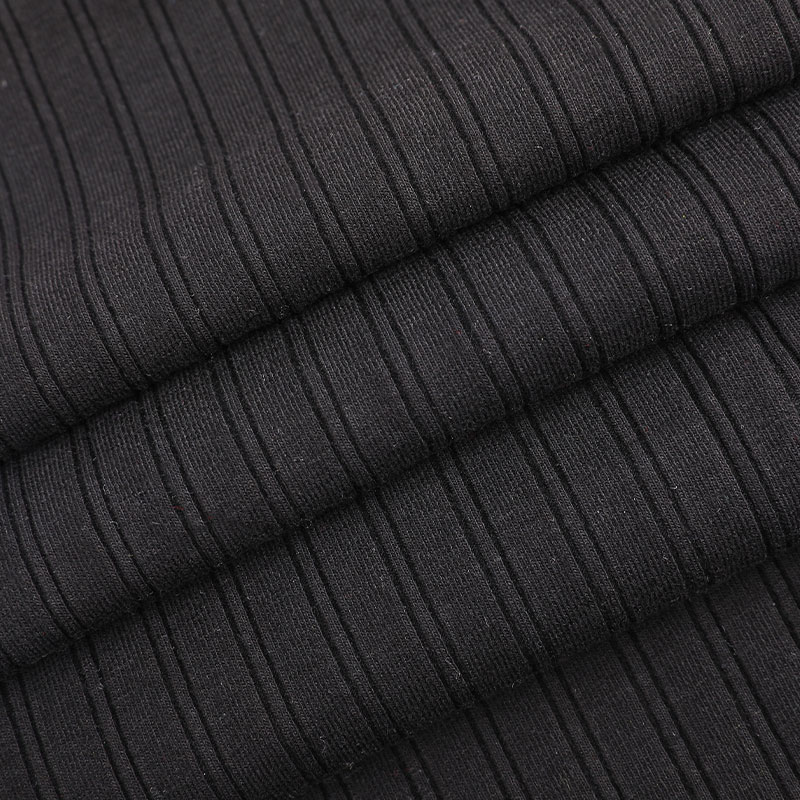32s CVC + 40D Full-Chapeado 10x2 Listrado Spandex Rib Knit